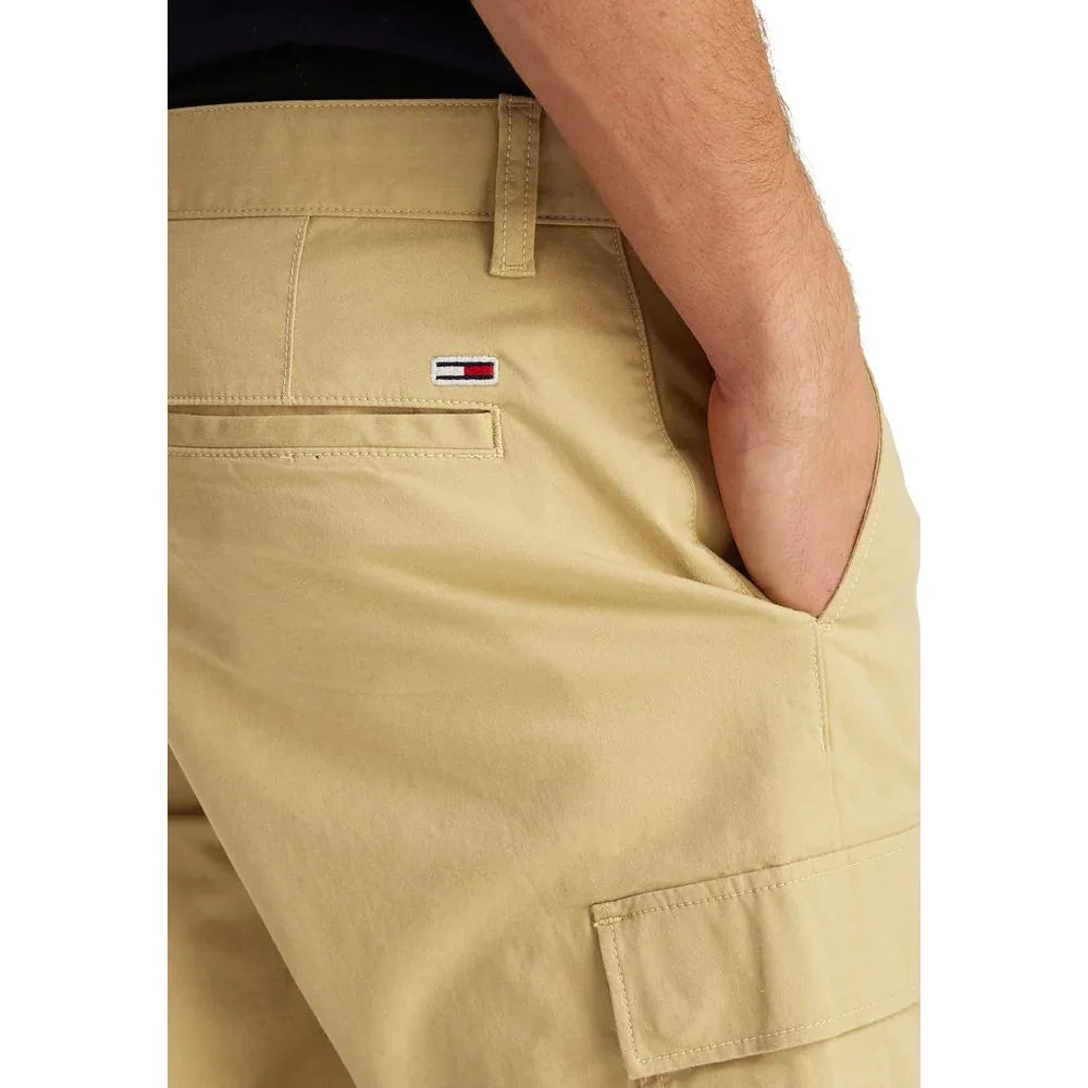 Tommy Hilfiger Jeans Beige Cotton Bermuda Shorts - Zeiniez