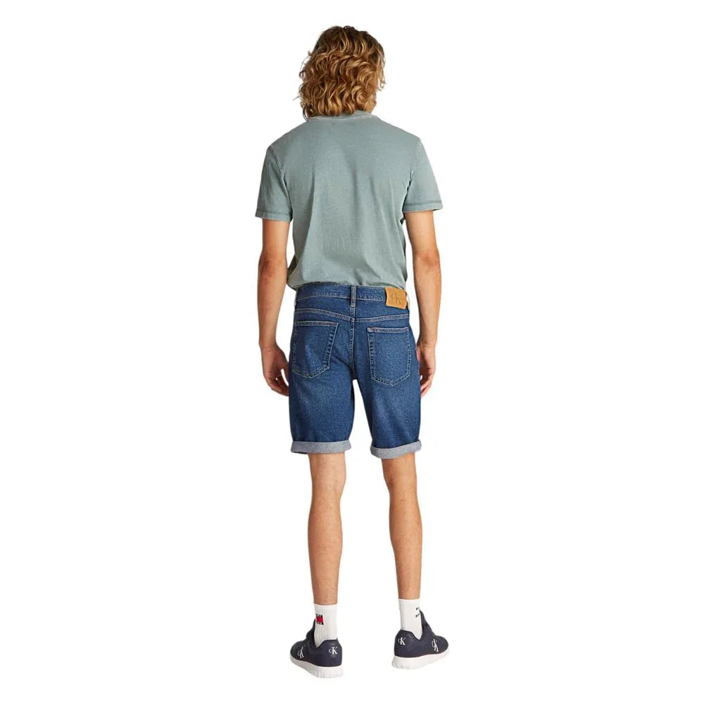 Calvin Klein Jeans Blue Cotton Bermuda Shorts - Zeiniez