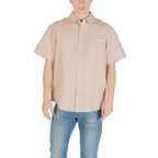 Calvin Klein Jeans Beige Linen Shortsleeve Shirt - Zeiniez