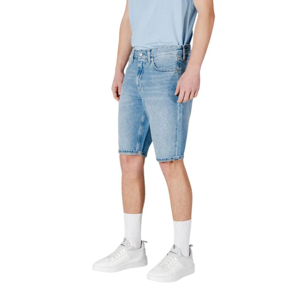 Calvin Klein Jeans Blue Cotton Bermuda Shorts - Zeiniez
