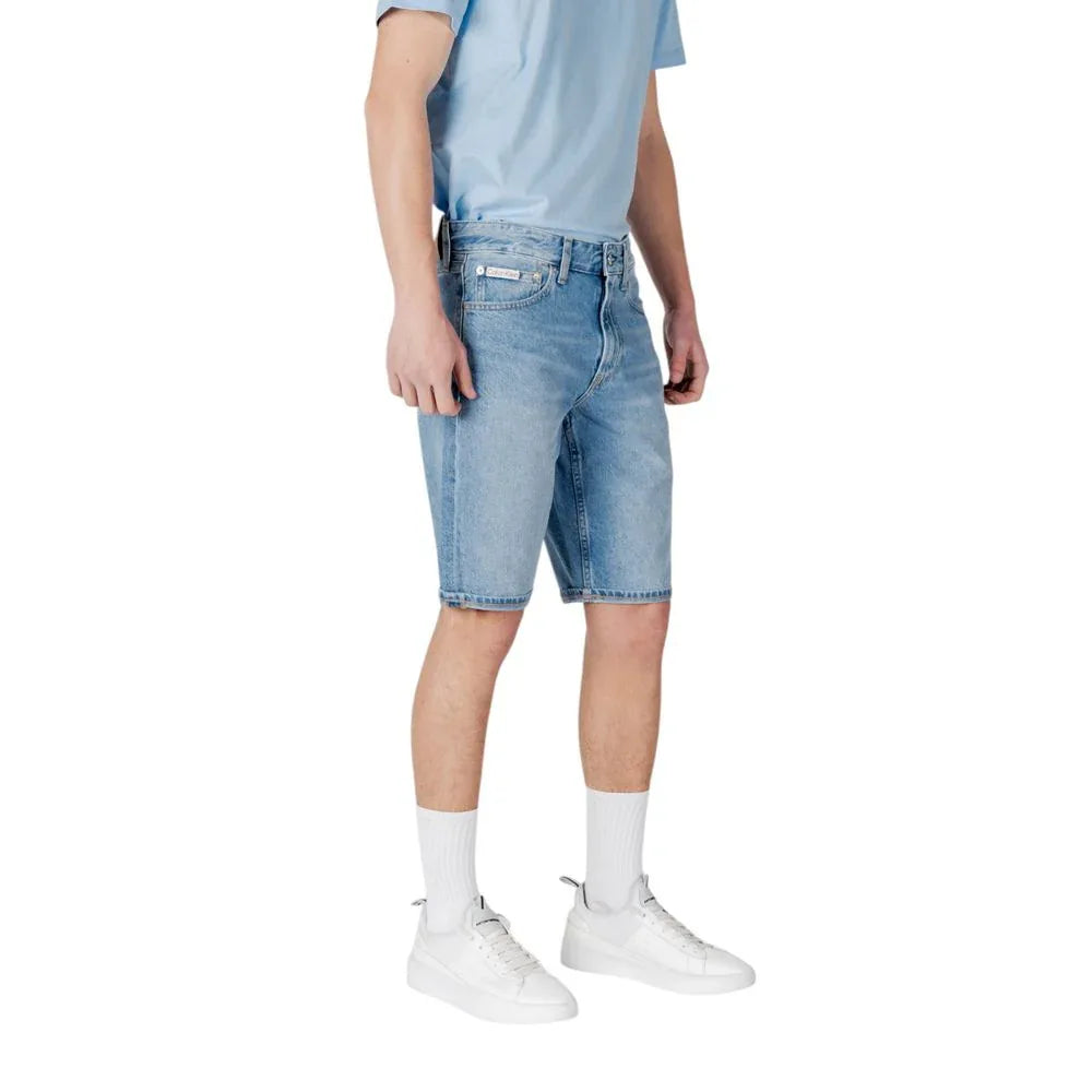 Calvin Klein Jeans Blue Cotton Bermuda Shorts - Zeiniez