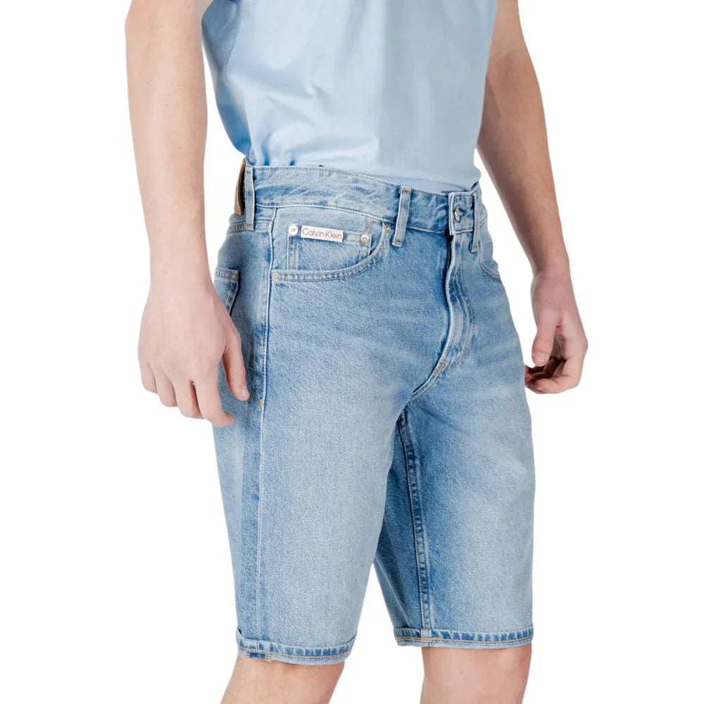 Calvin Klein Jeans Blue Cotton Bermuda Shorts - Zeiniez