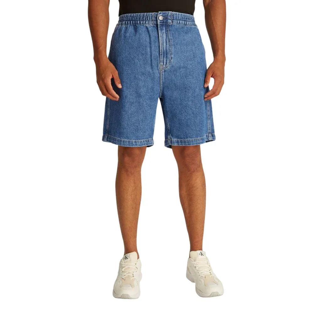 Calvin Klein Jeans Blue Cotton Bermuda Shorts - Zeiniez