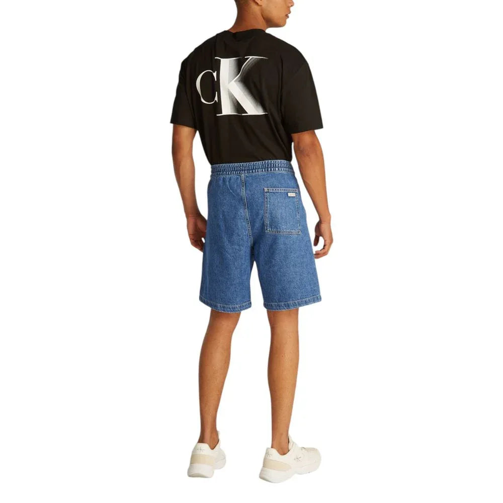 Calvin Klein Jeans Blue Cotton Bermuda Shorts - Zeiniez