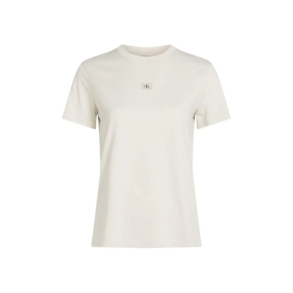 Calvin Klein Jeans Beige Recycled Cotton T-Shirt - Zeiniez