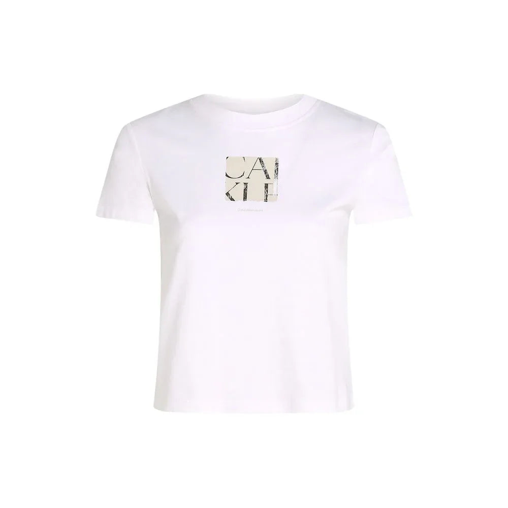 Calvin Klein Jeans White Recycled Cotton T-Shirt - Zeiniez