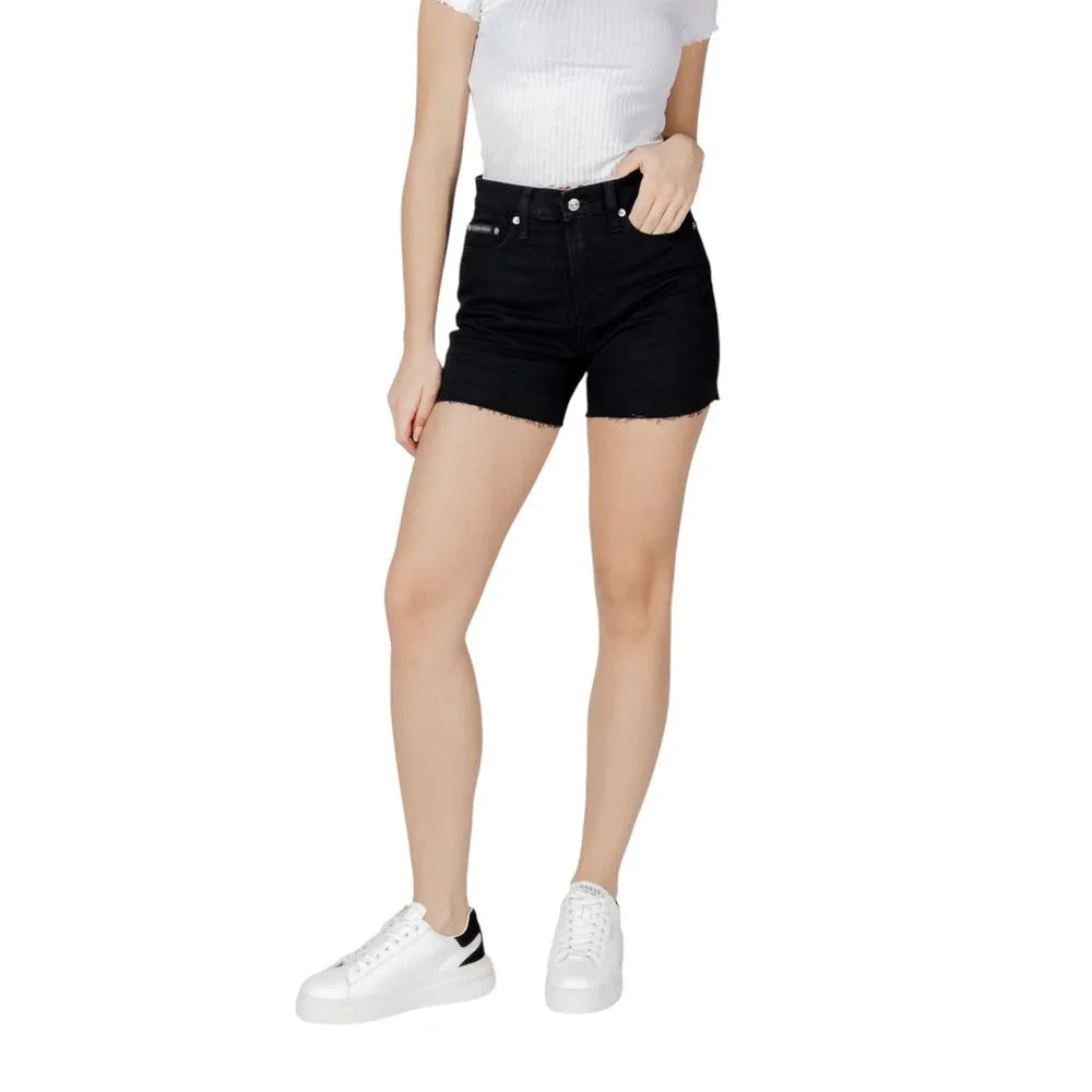 Calvin Klein Jeans Black Cotton Shorts - Zeiniez