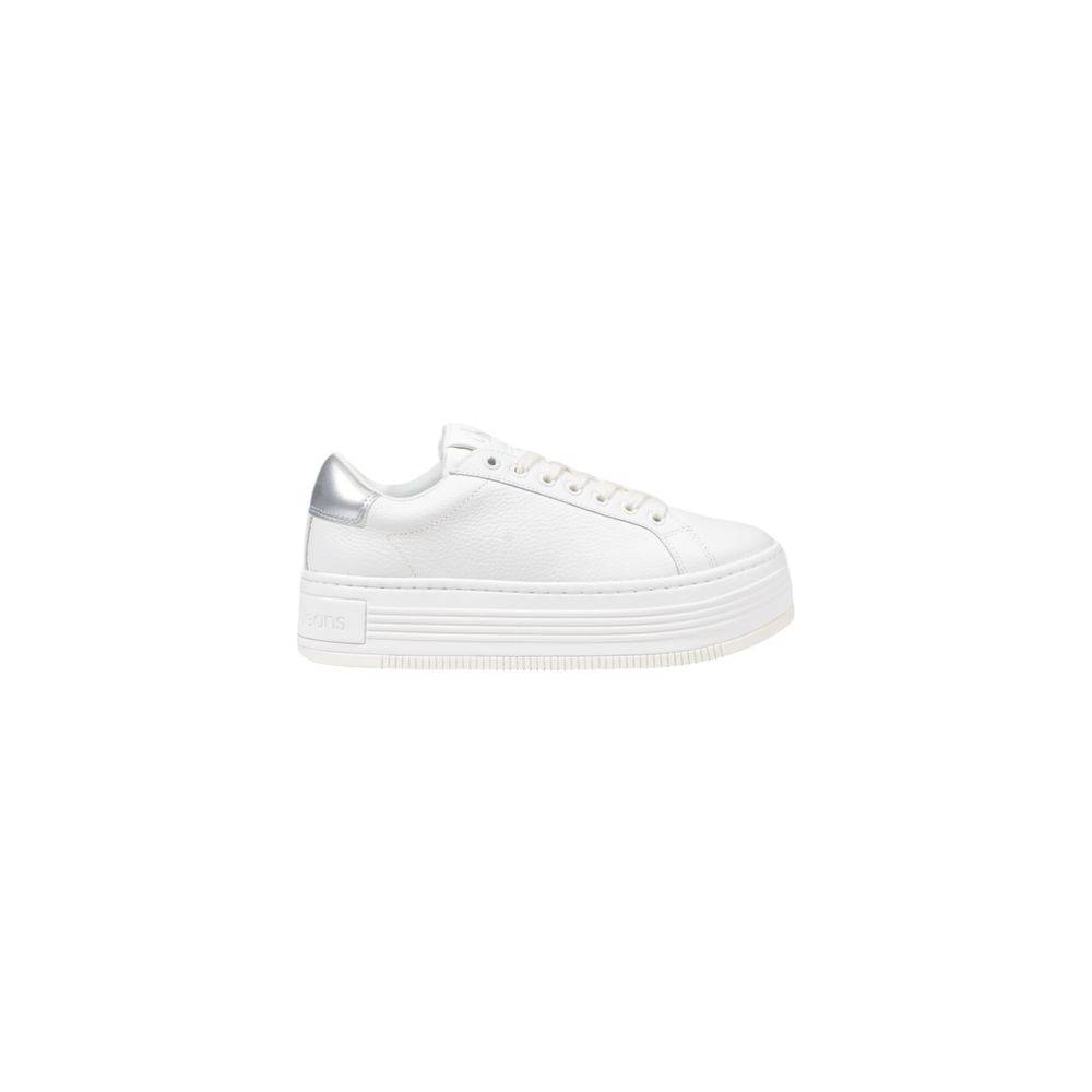 Calvin Klein Jeans Silver Leather Platform Sneakers - Zeiniez