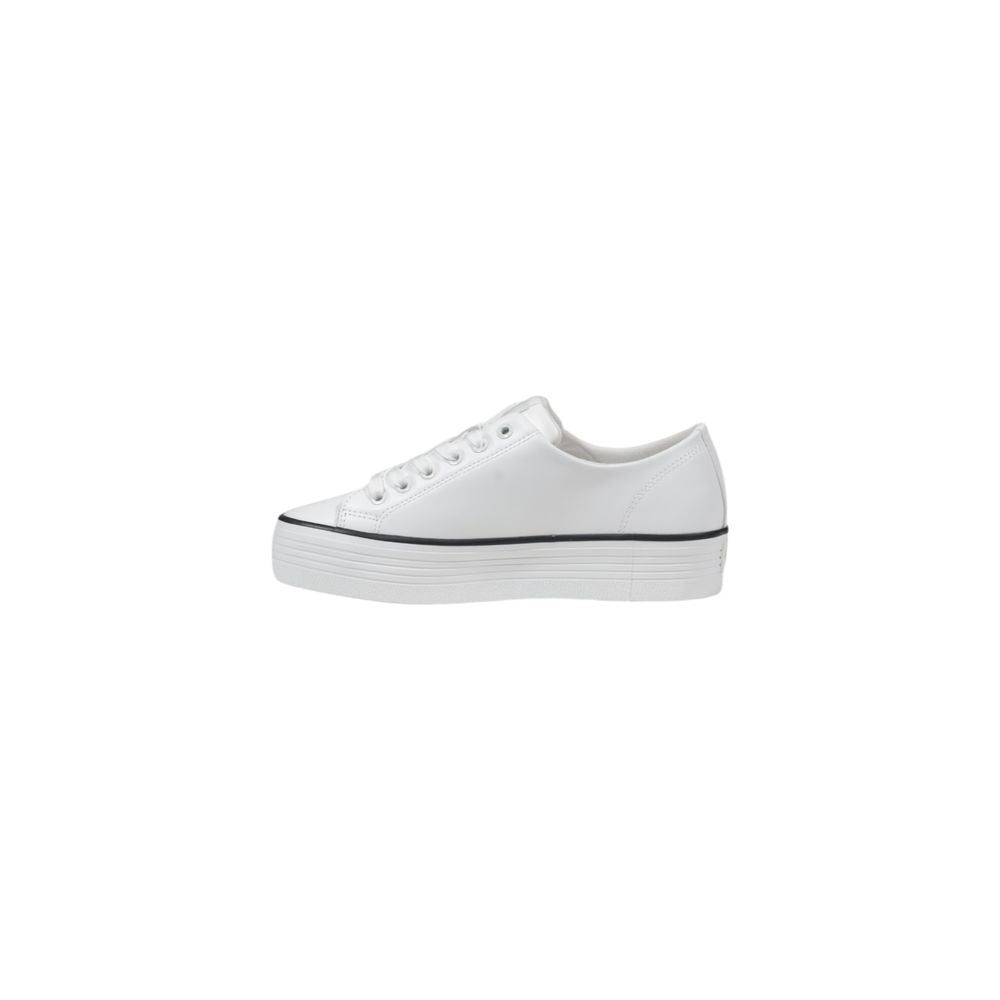 Calvin Klein Jeans Black And White Leather Platform Sneakers - Zeiniez