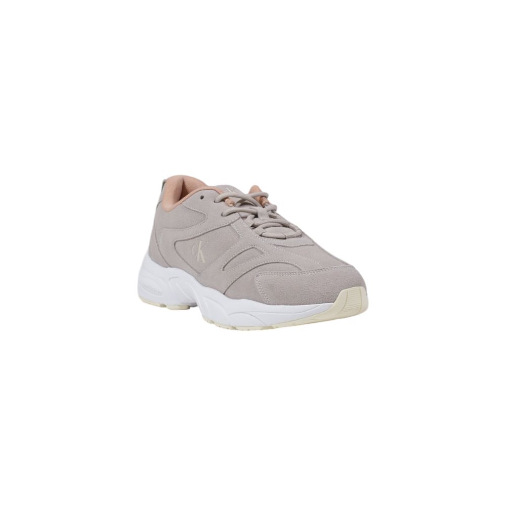 Calvin Klein Jeans Gray Artificial Leather Athletic Sneakers - Zeiniez