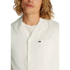 Tommy Hilfiger Jeans Cream Cotton Shortsleeve Shirt - Zeiniez