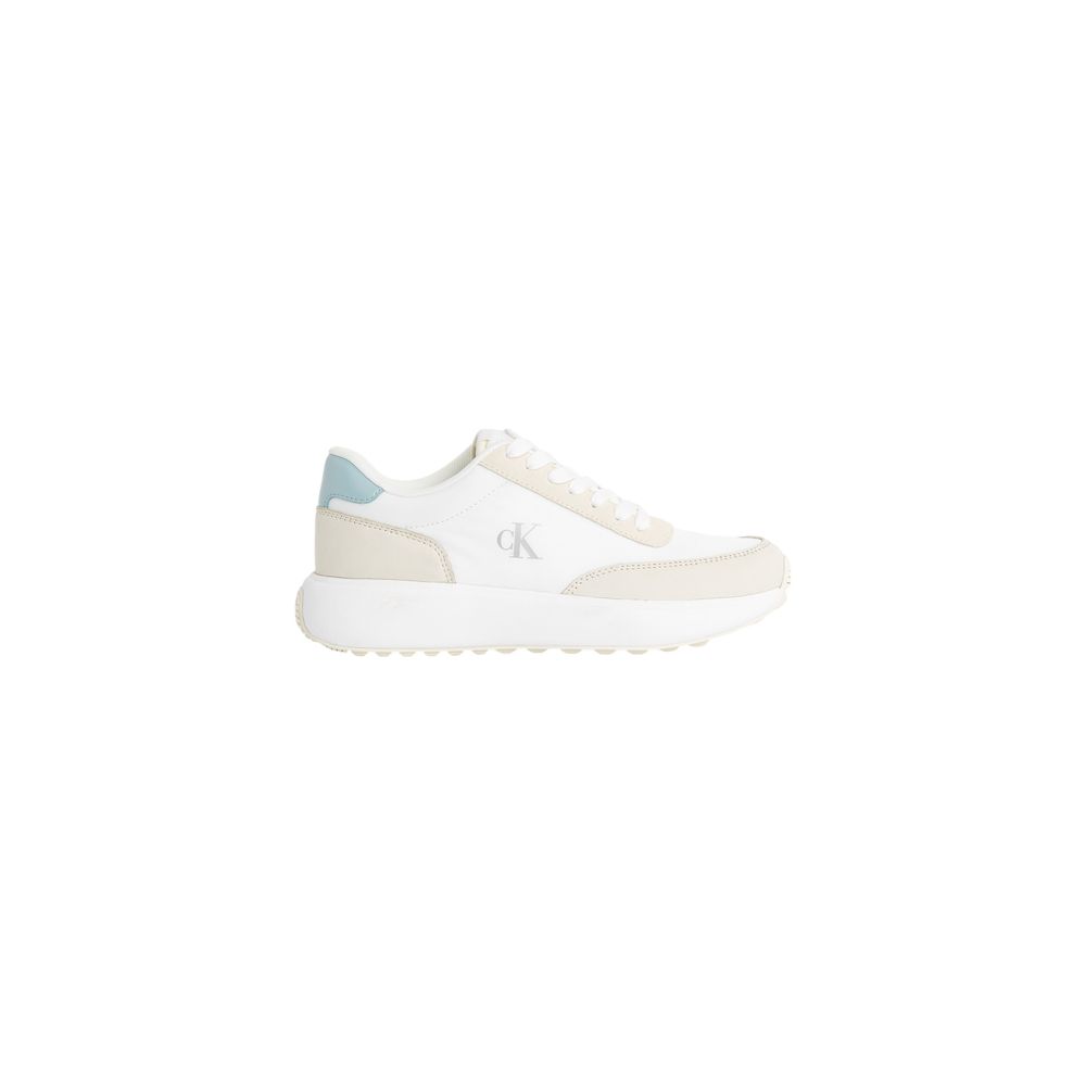 Calvin Klein Jeans Cream Leather Athletic Sneakers - Zeiniez