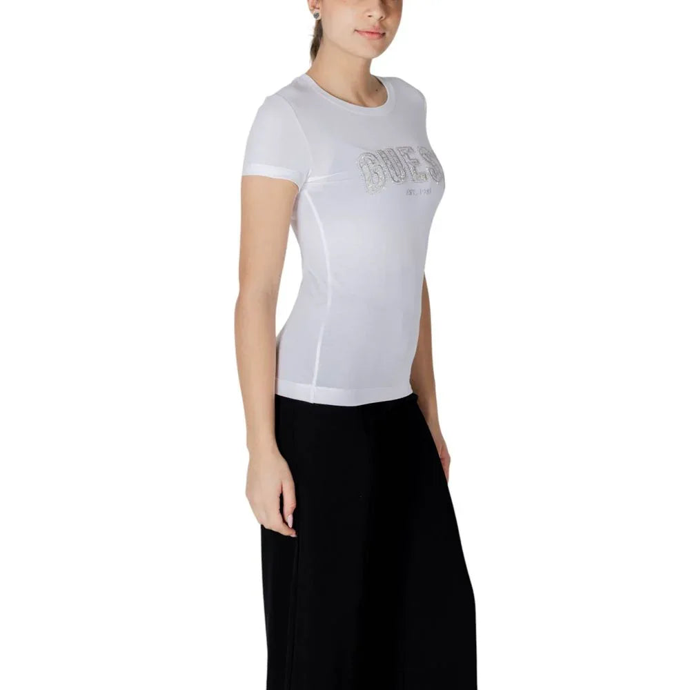 Guess White Cotton T-Shirt - Zeiniez