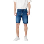 Antony Morato Blue Cotton Bermuda Shorts - Zeiniez