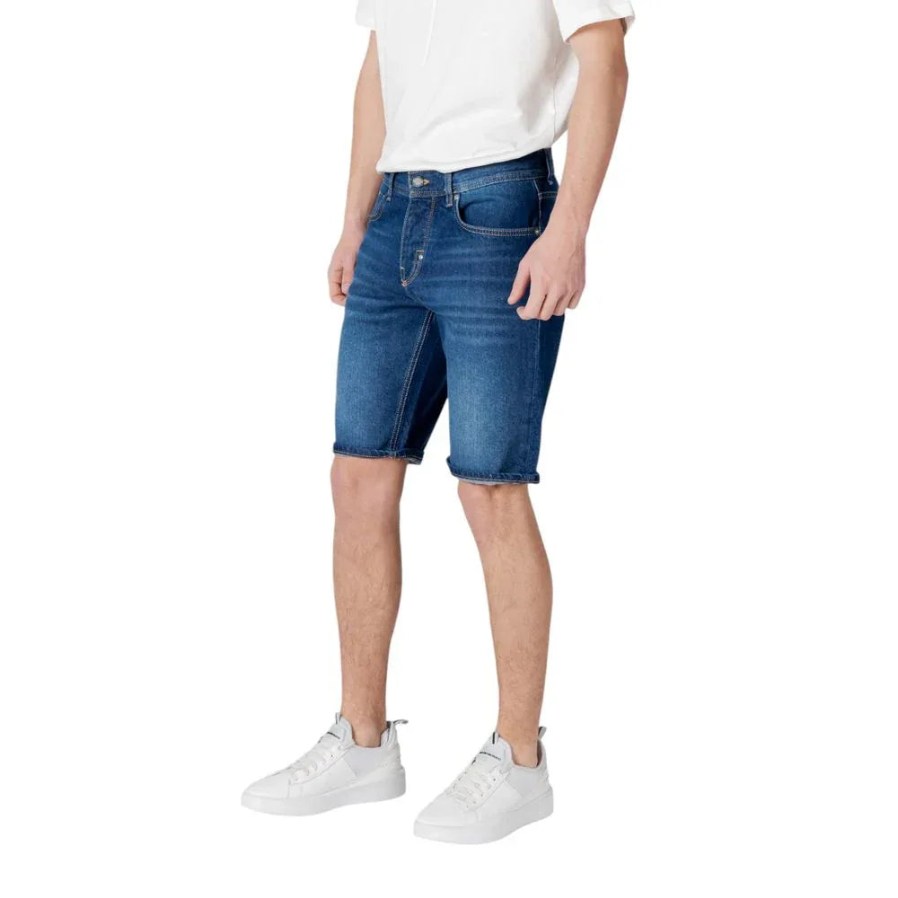 Antony Morato Blue Cotton Bermuda Shorts - Zeiniez