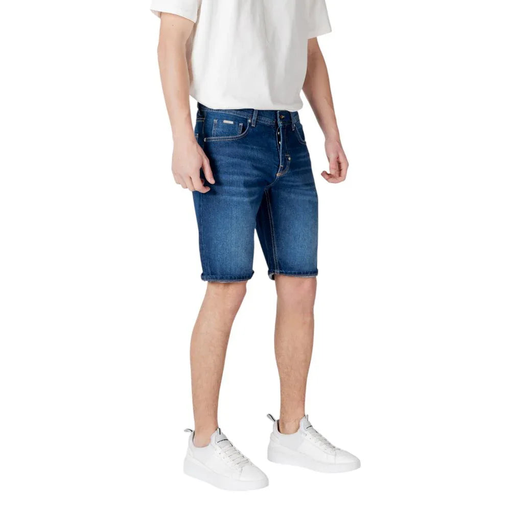 Antony Morato Blue Cotton Bermuda Shorts - Zeiniez