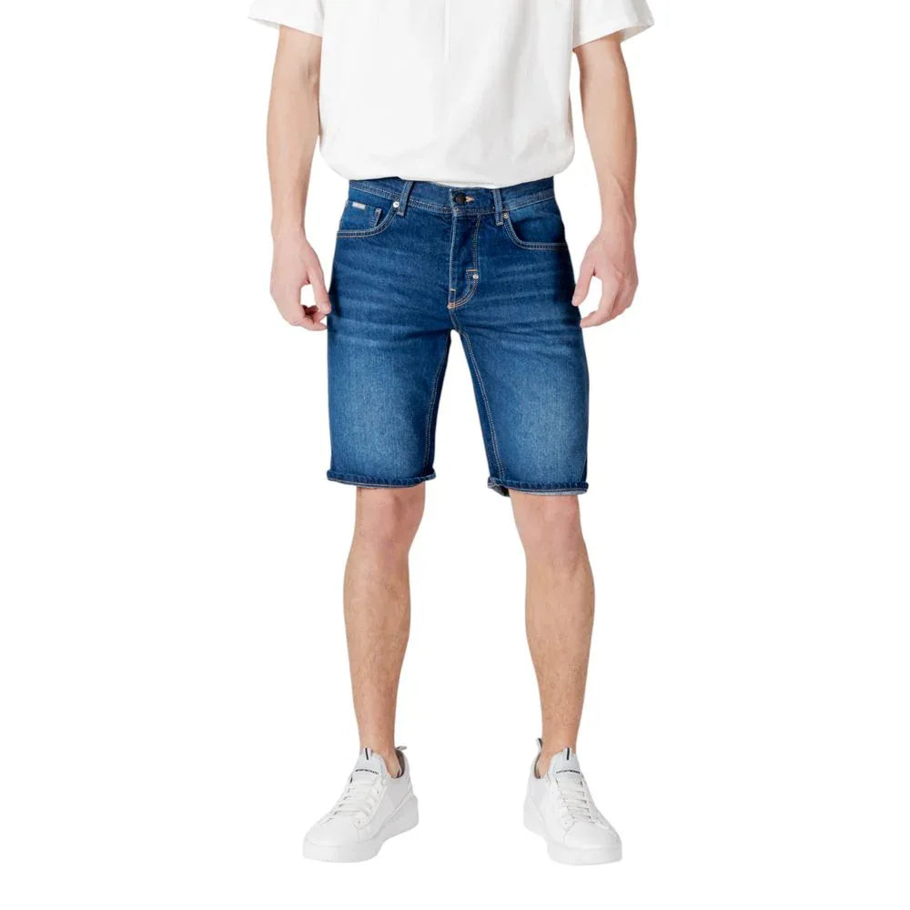 Antony Morato Blue Cotton Bermuda Shorts - Zeiniez