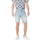 Antony Morato Light Blue Cotton Bermuda Shorts - Zeiniez