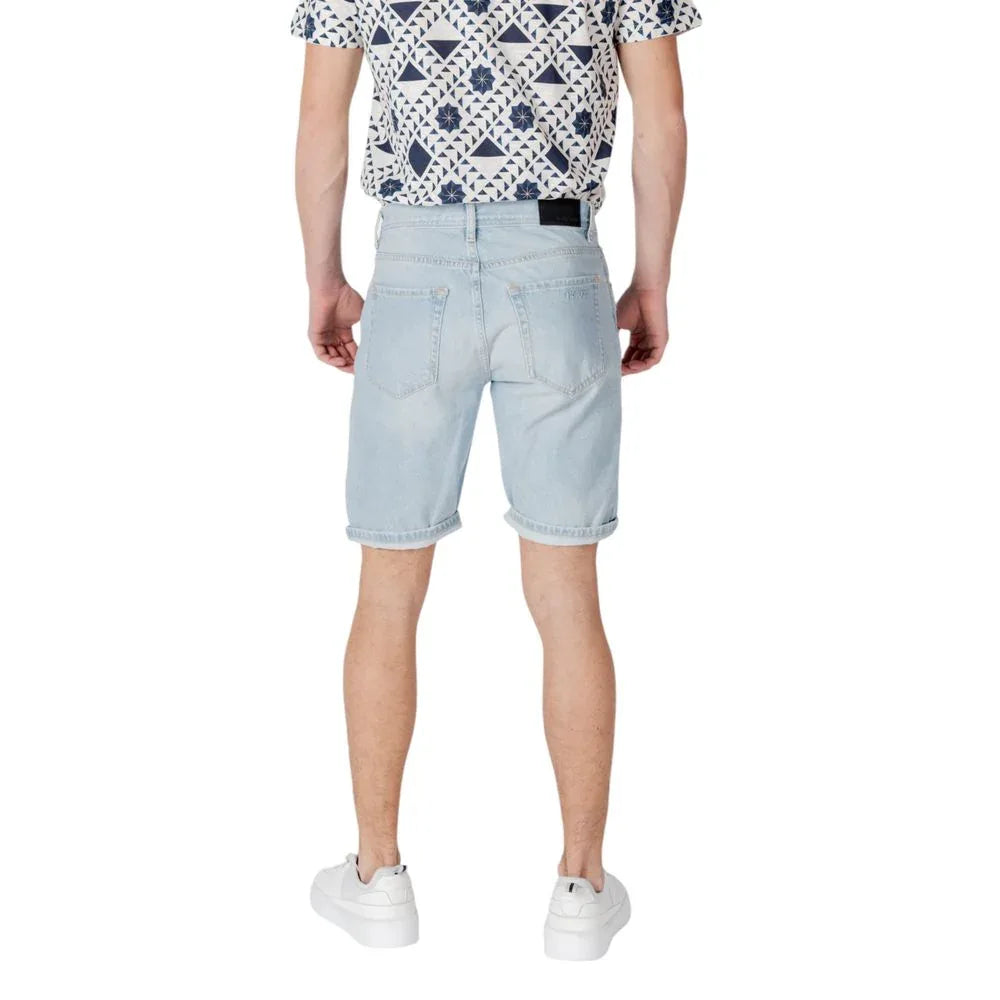 Antony Morato Light Blue Cotton Bermuda Shorts - Zeiniez