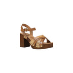 Alviero Martini Prima Classe Beige Leather Platform Sandals - Zeiniez