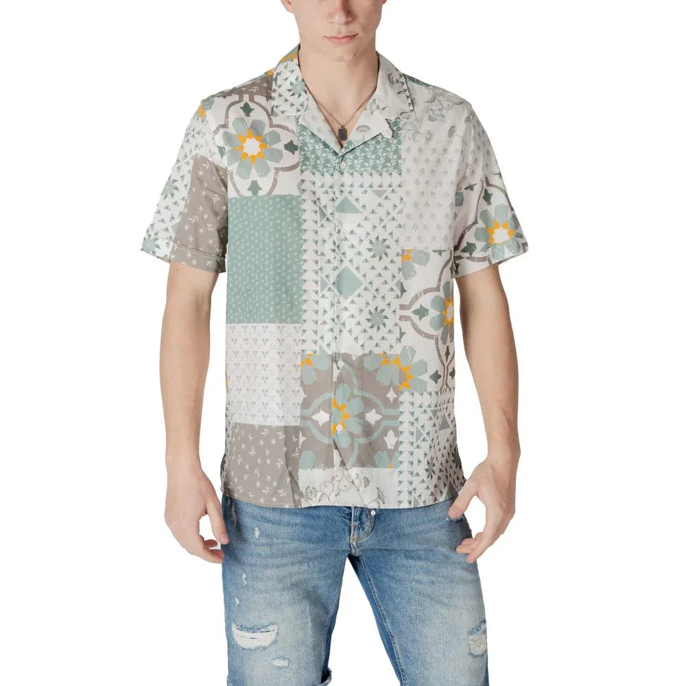 Antony Morato Bicolor Viscose Shortsleeve Shirt - Zeiniez