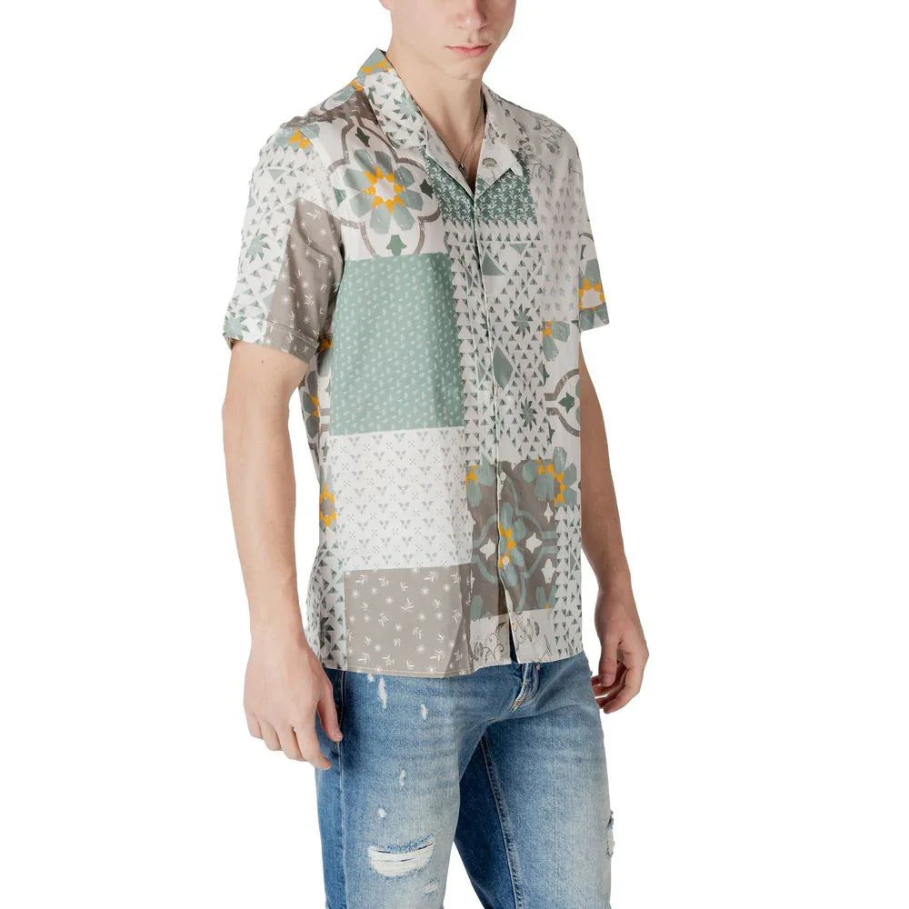 Antony Morato Bicolor Viscose Shortsleeve Shirt - Zeiniez