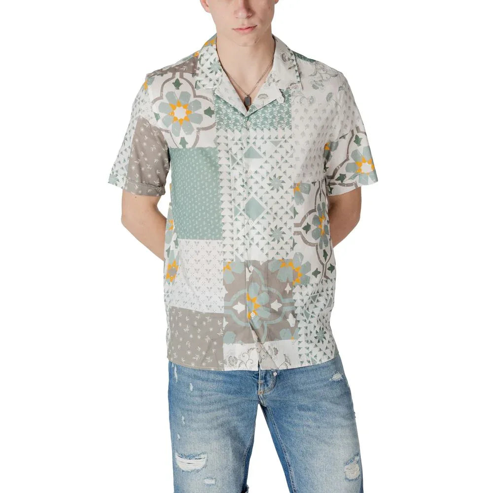 Antony Morato Bicolor Viscose Shortsleeve Shirt - Zeiniez