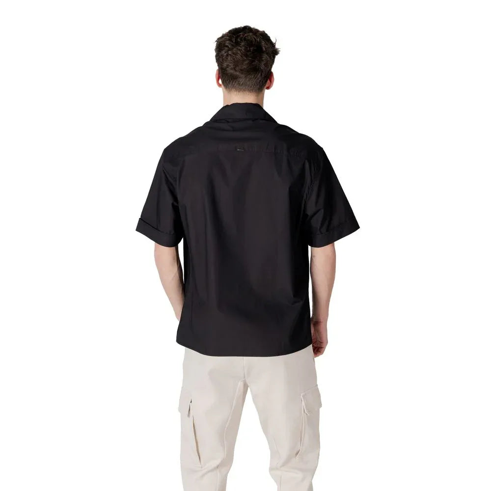 Antony Morato Black Lyocell Shortsleeve Shirt - Zeiniez