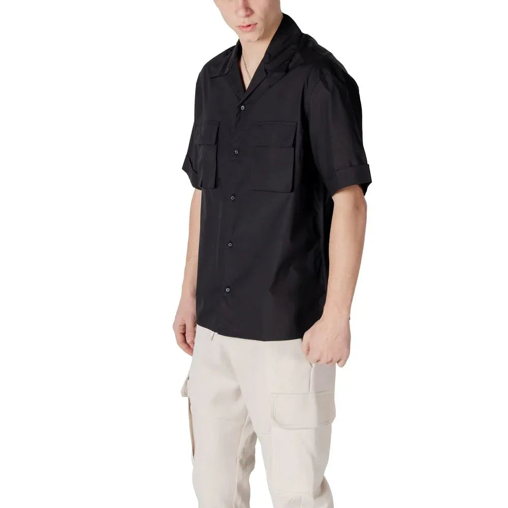 Antony Morato Black Lyocell Shortsleeve Shirt - Zeiniez