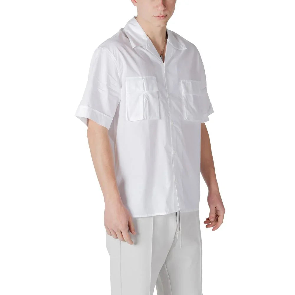 Antony Morato White Lyocell Shortsleeve Shirt - Zeiniez