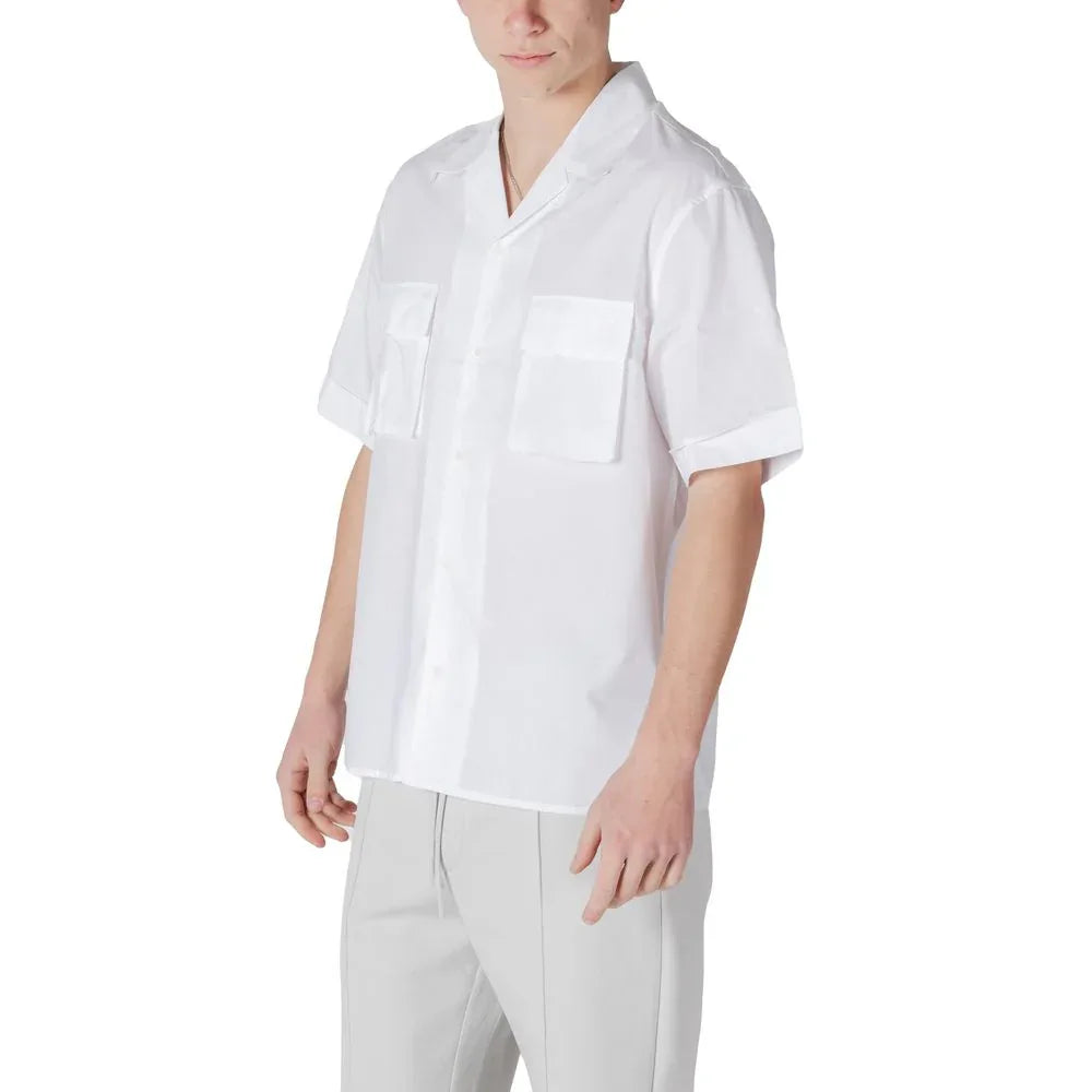 Antony Morato White Lyocell Shortsleeve Shirt - Zeiniez