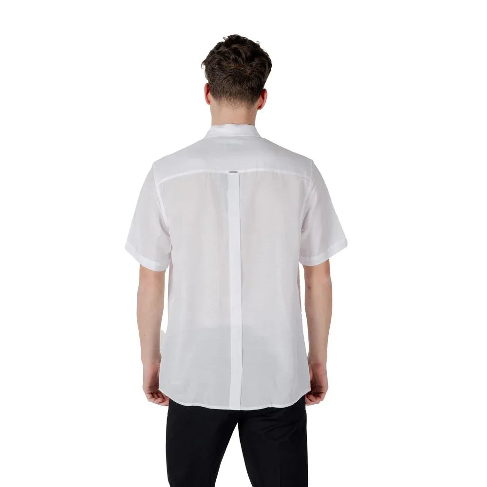 Antony Morato White Lyocell Shortsleeve Shirt - Zeiniez