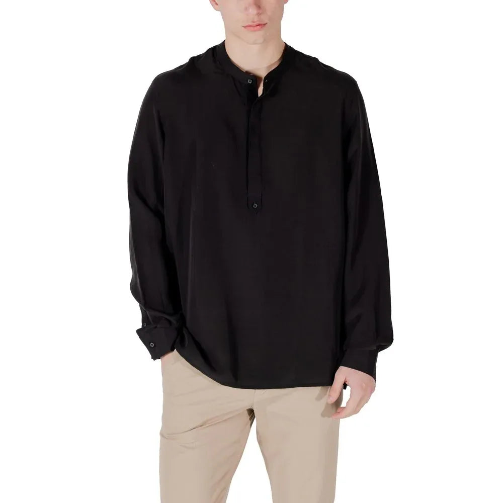 Antony Morato Black Lyocell Shirt - Zeiniez