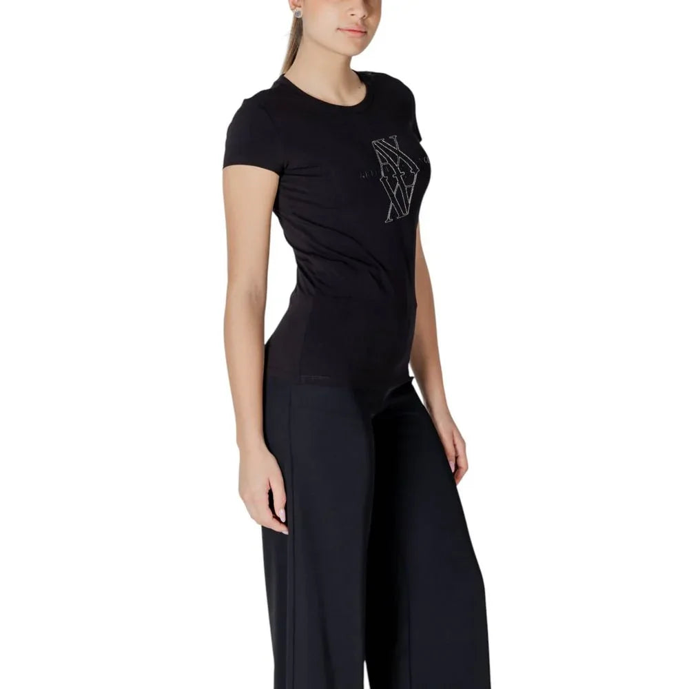 Armani Exchange Black Cotton T-Shirt - Zeiniez