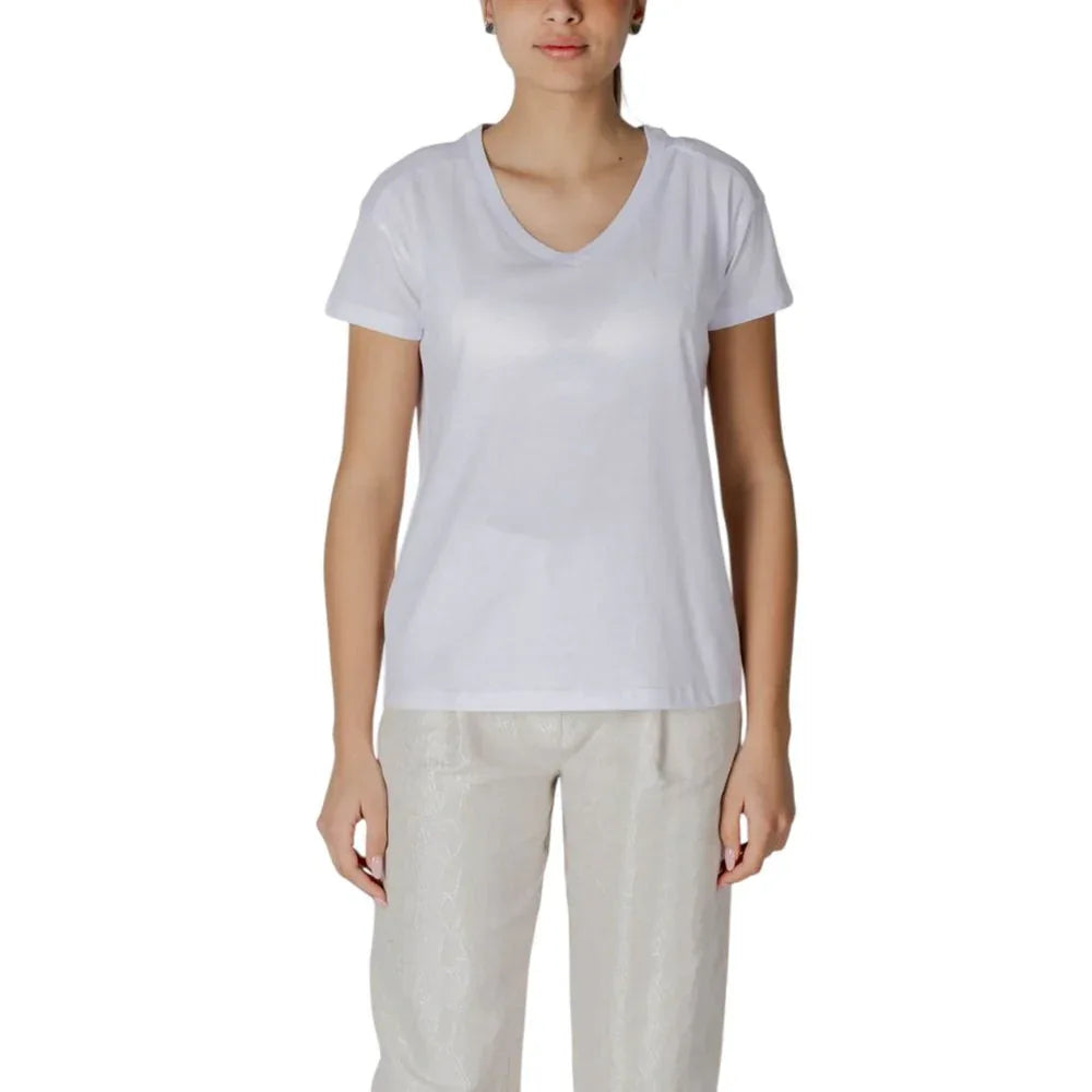 Armani Exchange White Cotton T-Shirt - Zeiniez