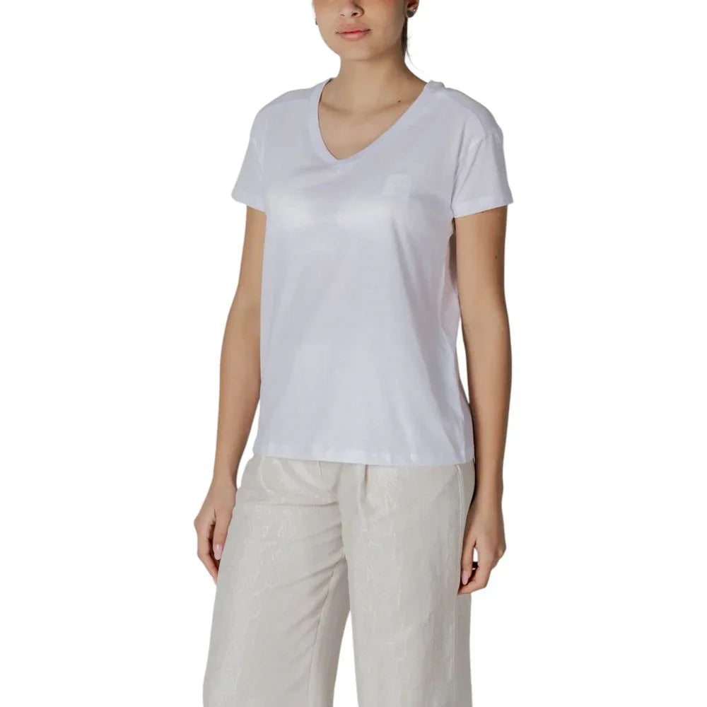Armani Exchange White Cotton T-Shirt - Zeiniez