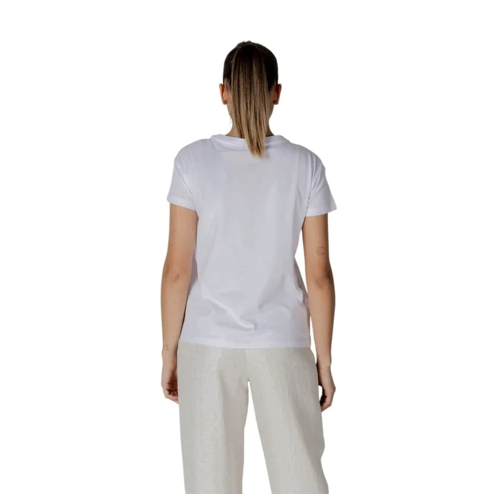 Armani Exchange White Cotton T-Shirt - Zeiniez