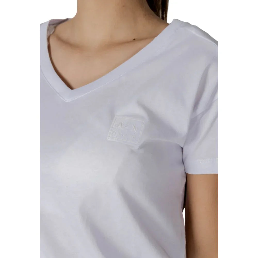 Armani Exchange White Cotton T-Shirt - Zeiniez