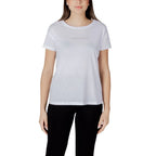 Armani Exchange White Cotton T-Shirt - Zeiniez