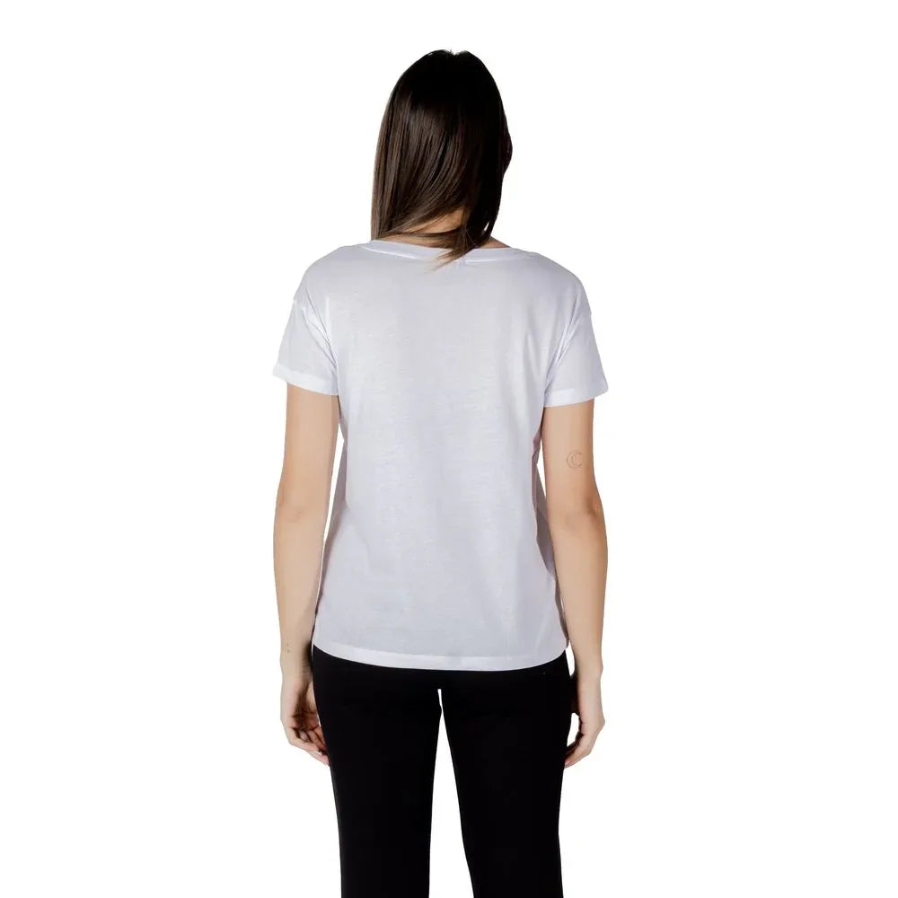 Armani Exchange White Cotton T-Shirt - Zeiniez