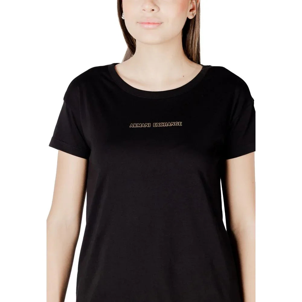 Armani Exchange Black Cotton T-Shirt - Zeiniez