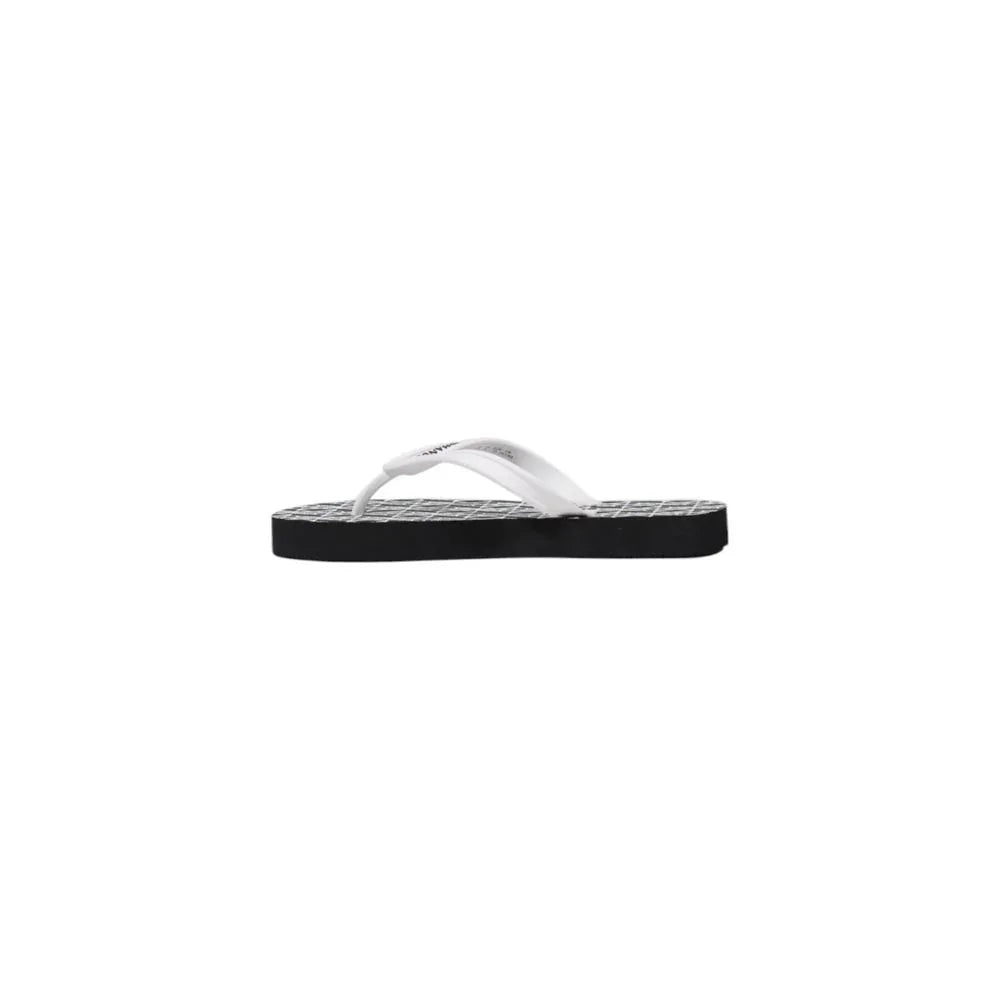 Armani Exchange Black And White Rubber Flip-Flop Sandals - Zeiniez