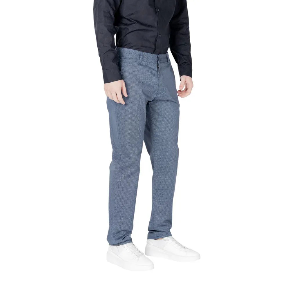 Armani Exchange Blue Cotton Skinny Pants - Zeiniez