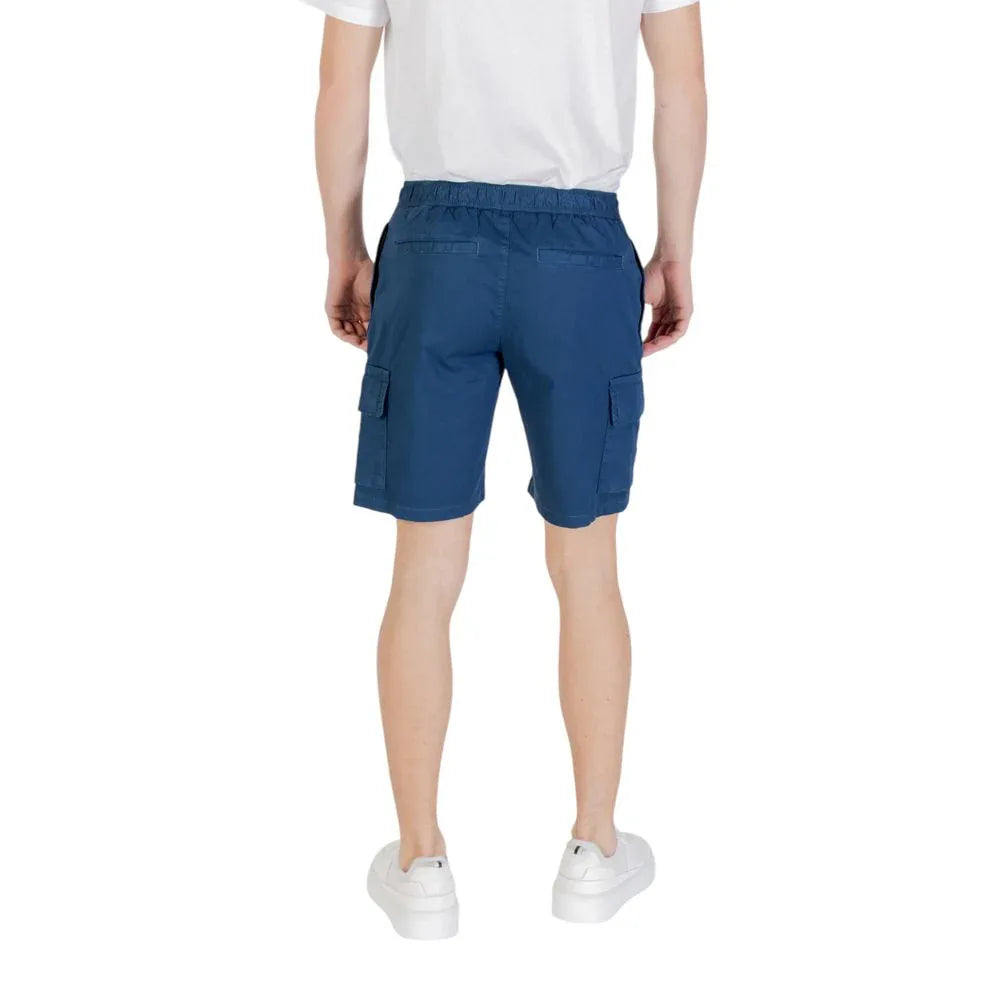 Hugo Boss Blue Cotton Bermuda Shorts - Zeiniez