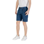 Hugo Boss Blue Cotton Bermuda Shorts - Zeiniez