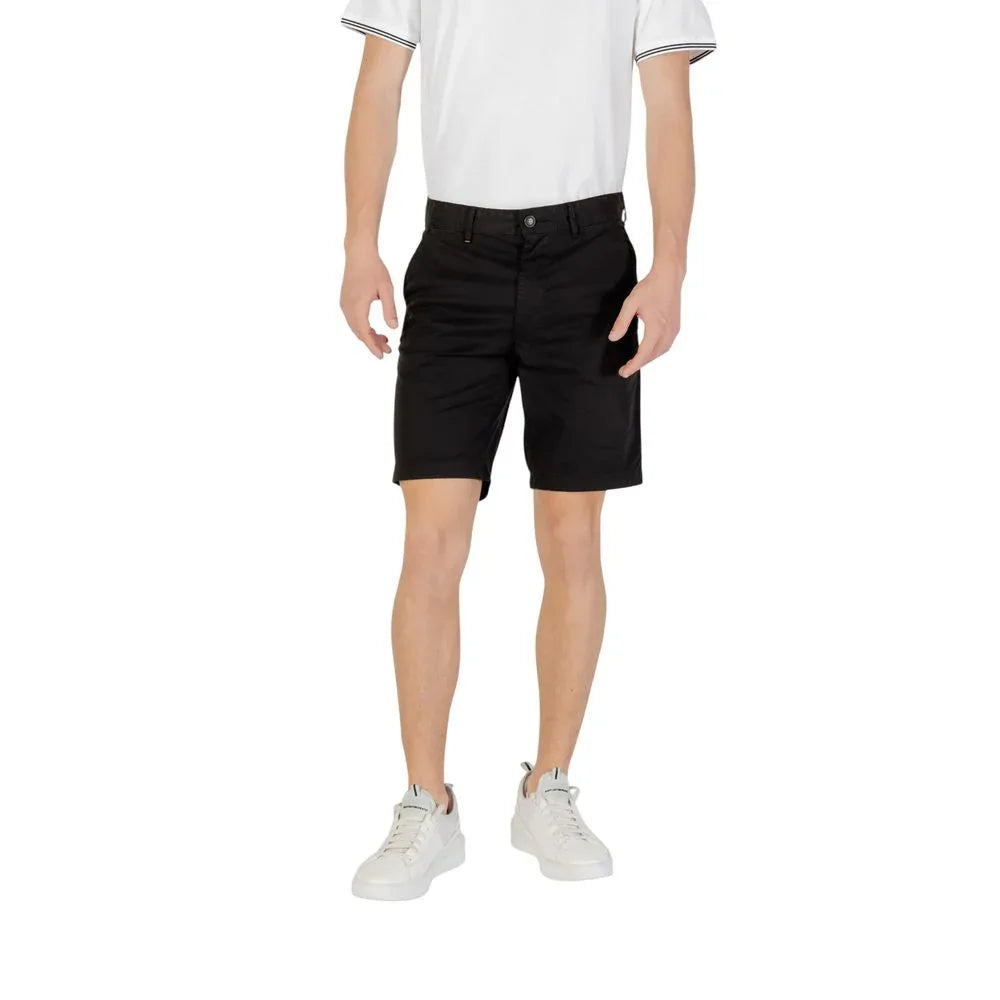 Hugo Boss Black Cotton Bermuda Shorts - Zeiniez