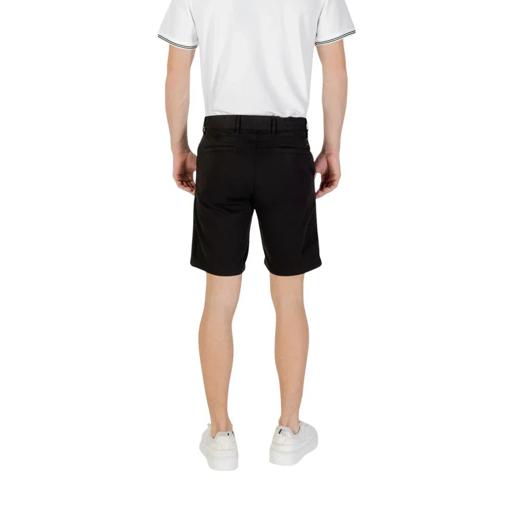 Hugo Boss Black Cotton Bermuda Shorts - Zeiniez