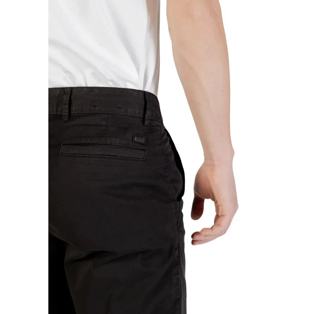 Hugo Boss Black Cotton Bermuda Shorts - Zeiniez