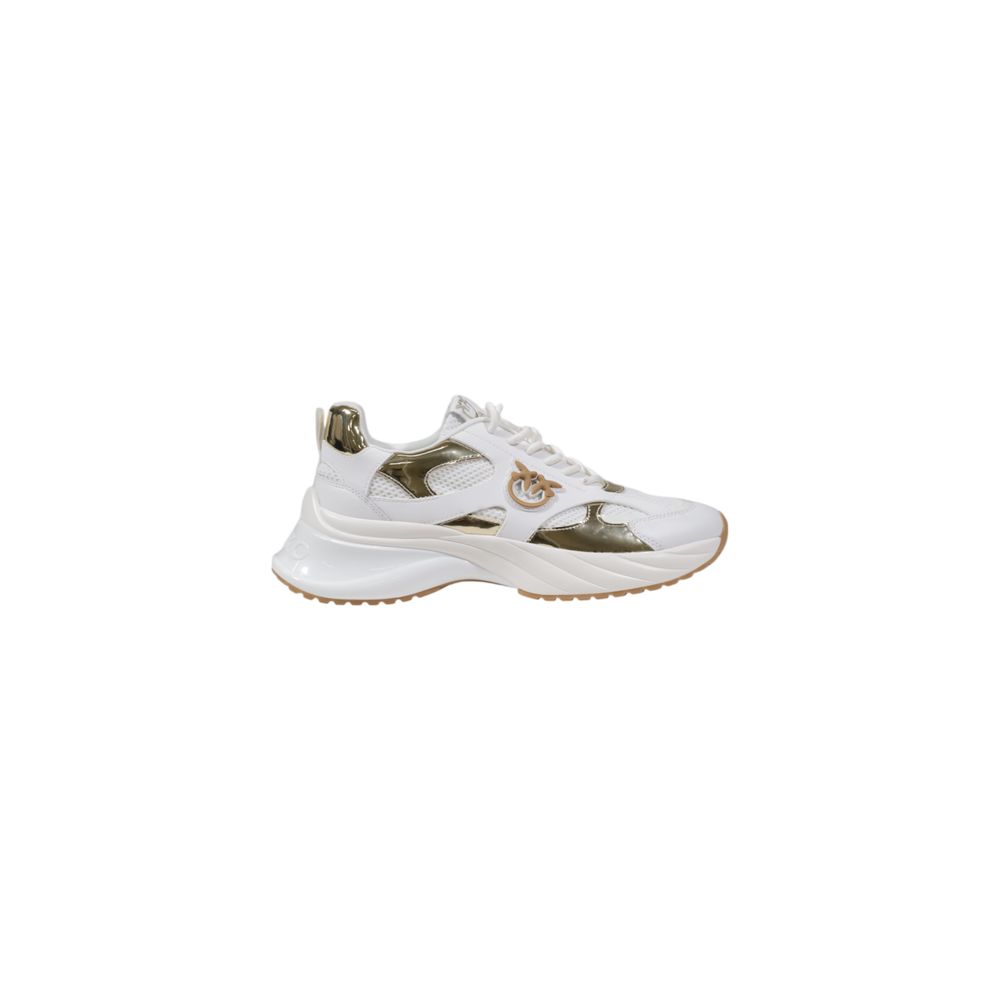 PINKO White Leather Chunky Sneakers - Zeiniez