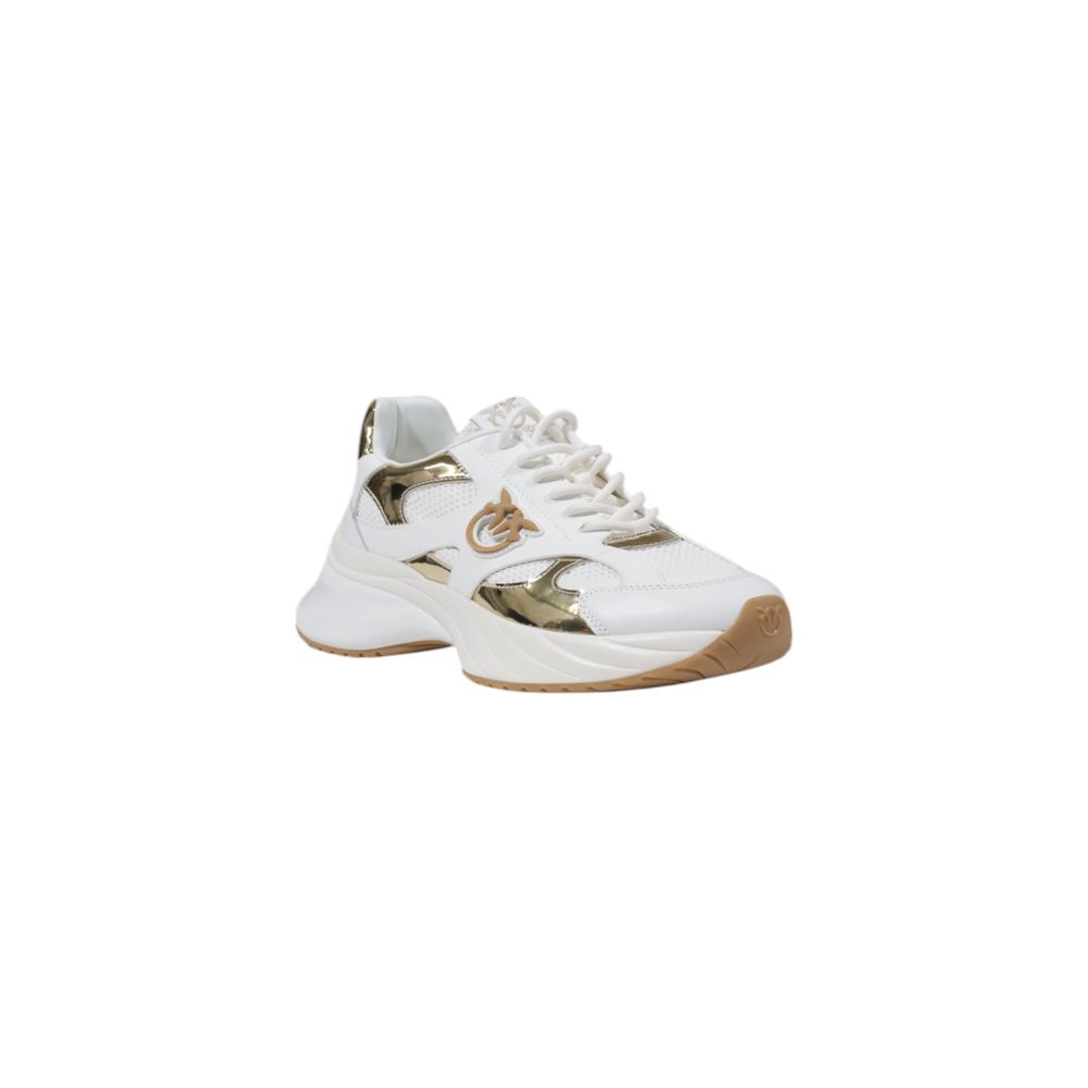 PINKO White Leather Chunky Sneakers - Zeiniez